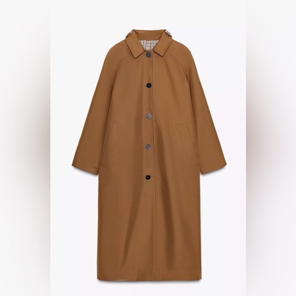 Zara Jackets & Blazers - Zara Reversible Plaid Trench